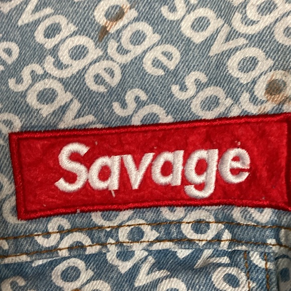 BROOKLYN CLOTH SAVAGE Streetwear Jean Jacket size XL - Picture 3 of 14